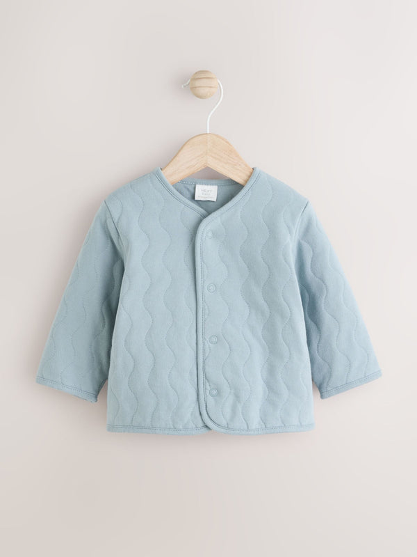 Blue Baby Jersey Quilted Jacket (0mths-2yrs)