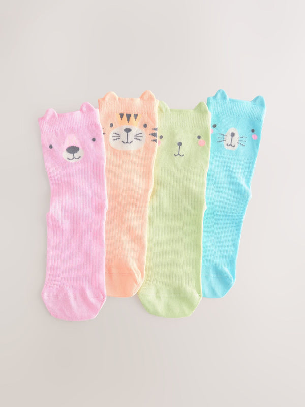 Multi 4 Pack Cotton Rich Character Ankle Socks