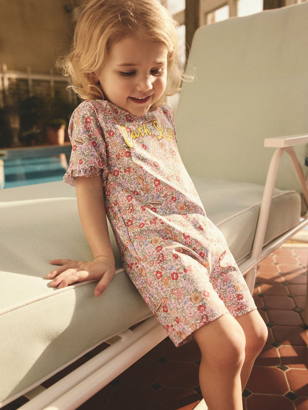 Pink Cath Kidston Ditsy Floral Print Sunsafe Swimsuit (3mths-7yrs)