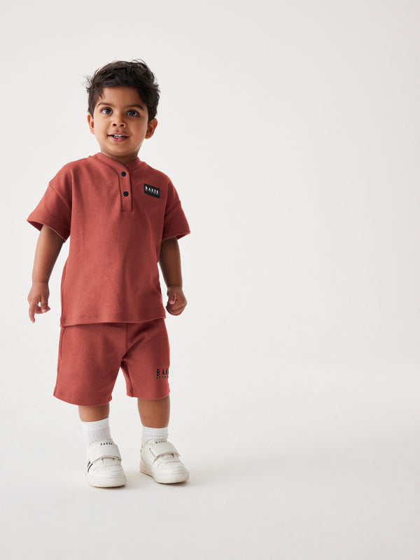 Baker by Ted Baker Varsity 100% Cotton T-Shirt and Shorts Set