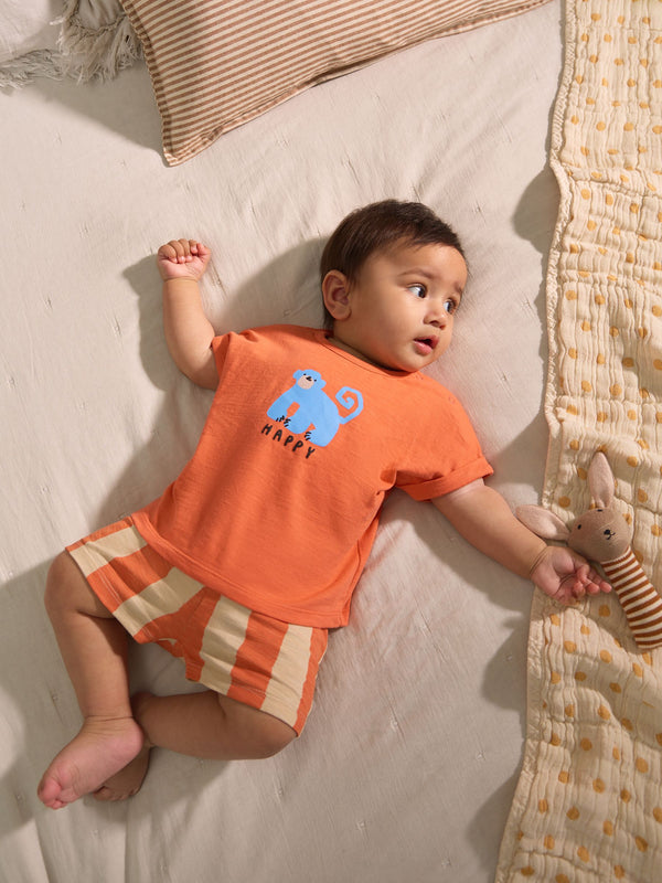 Red T-Shirt and Shorts Set