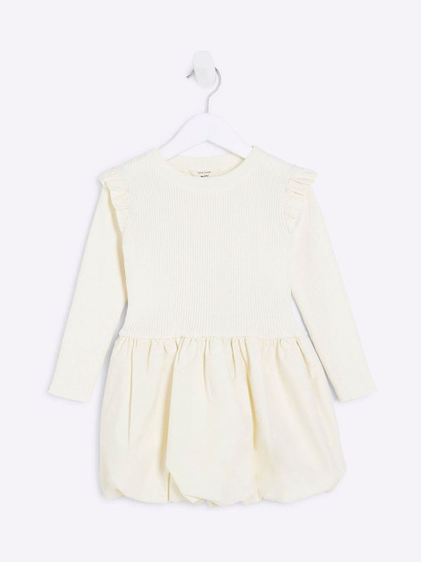 River Island Cream Girls Puffball Dress