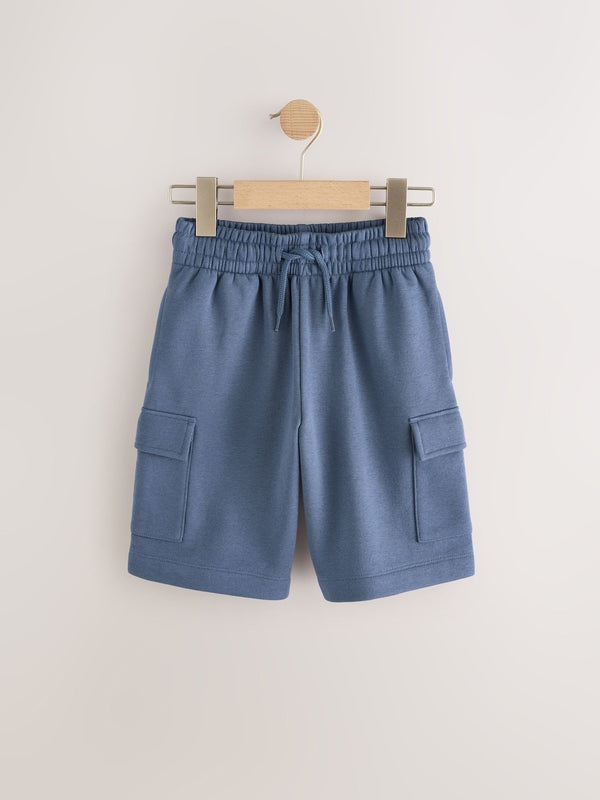 Mid Blue Cargo Jersey Shorts (3-16yrs)