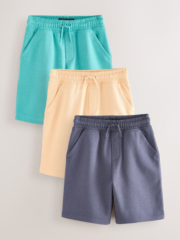 Multi Regular Fit Basic Shorts 3 Pack (3-16yrs)