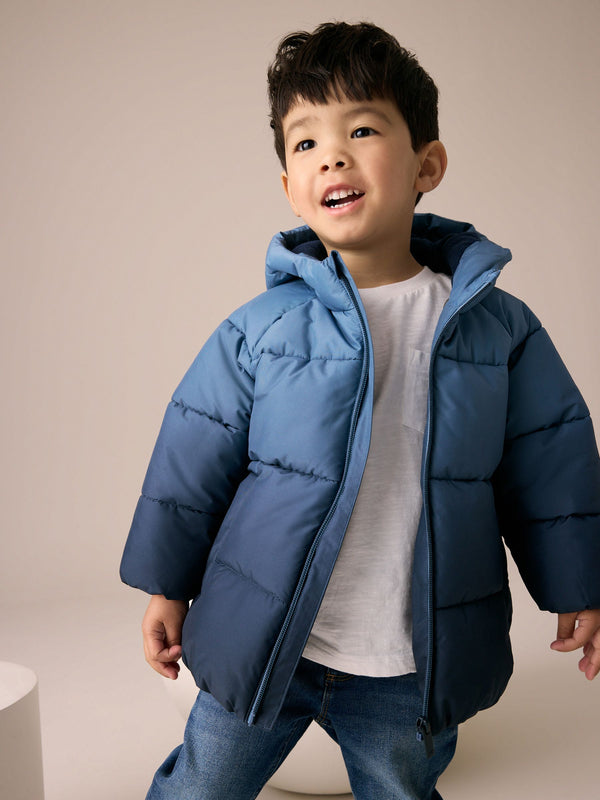 Blue Dip-Dye Padded Shower Resistant Coat (3mths-7yrs)
