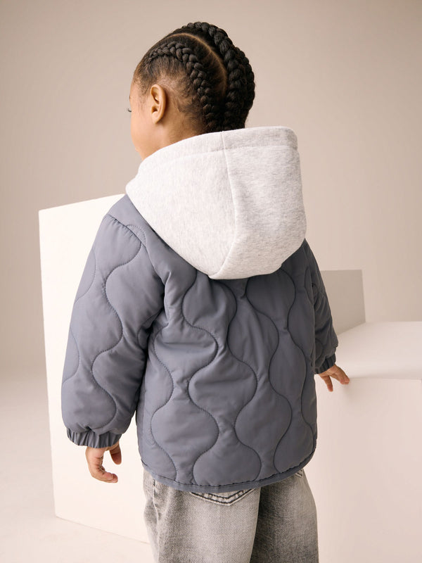 Grey Quilted Jacket (3mths-7yrs)