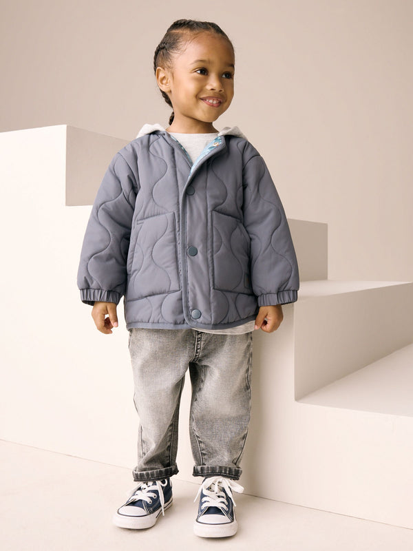 Grey Quilted Jacket (3mths-7yrs)