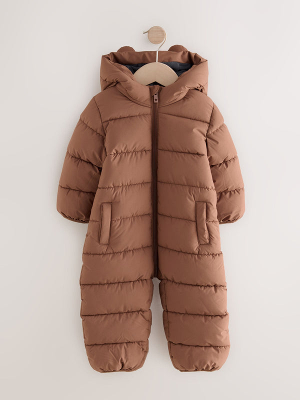 Brown Shower Resistant Snowsuit (3mths-7yrs)