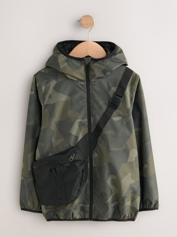 Camouflage Bag Pocket Shower Resistant Jacket (3-16yrs)