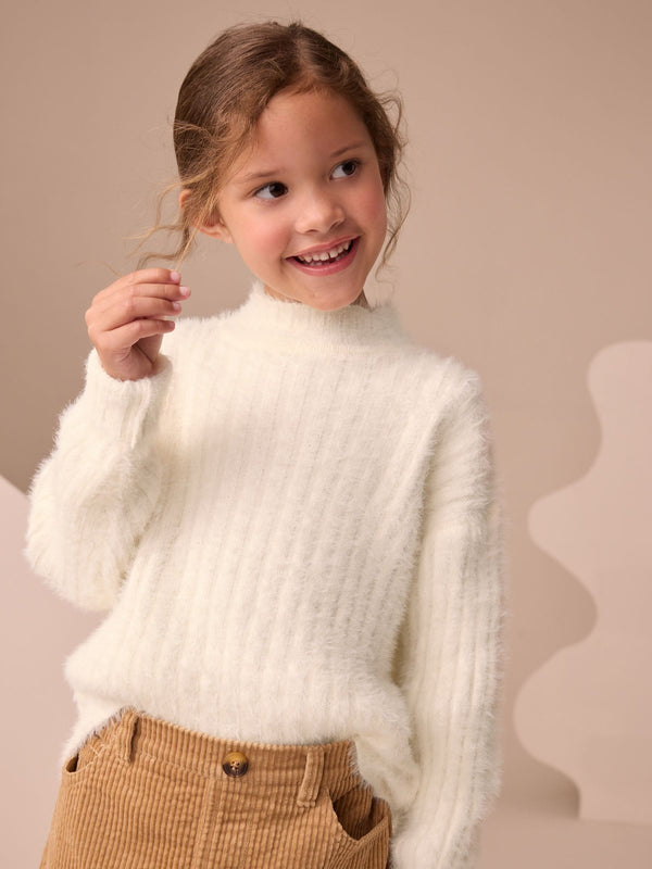 Ecru Fluffy Jumper (3-16yrs)