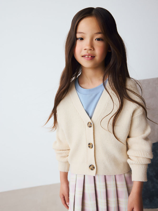 Ecru Boxy Cardigan (3-16yrs)