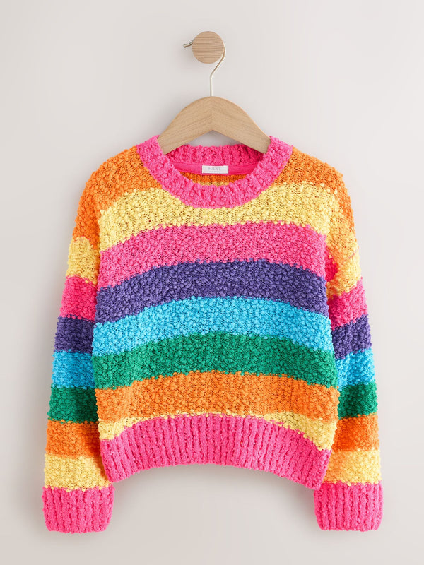 Multi Rainbow Stripe Jumper (3-16yrs)