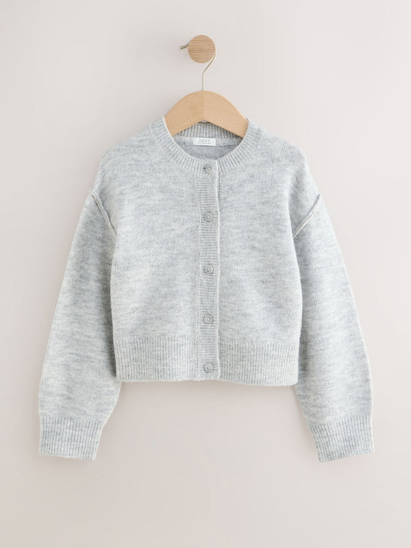 Grey Button Up Cardigan (3-16yrs)