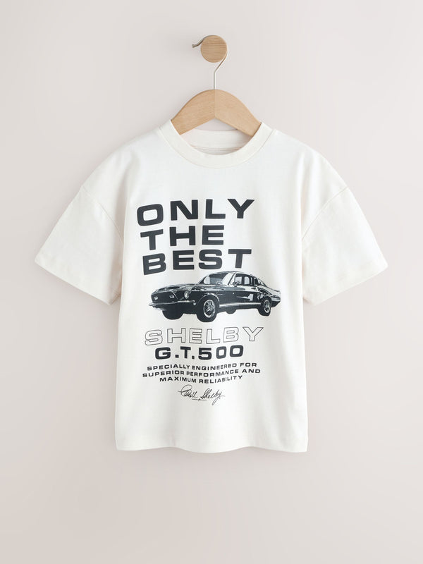 Ecru White Vintage Shelby 100% Cotton T-Shirt (3-16yrs)