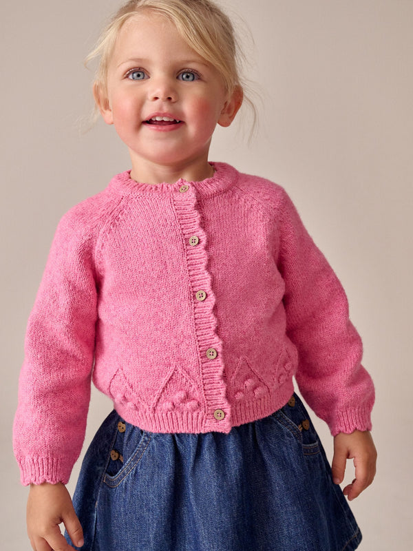 Pink Button-Up Cardigan (3mths-7yrs)