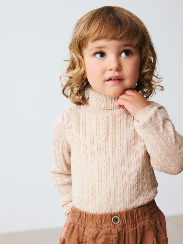 Oatmeal Roll Neck Jumper (3mths-10yrs)