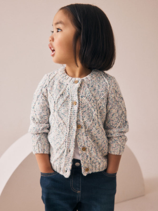 Blue Cable Knitted Cardigan (3mths-10yrs)