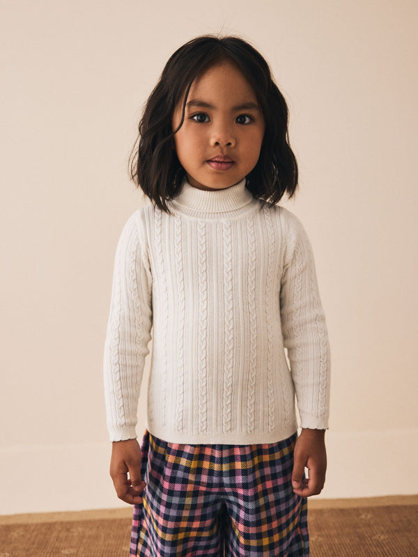 Ecru White Roll Neck Jumper (3mths-10yrs)
