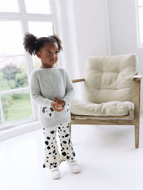 Grey Dalmatian Jumper and Spot Leggings Set (3mths-7yrs)