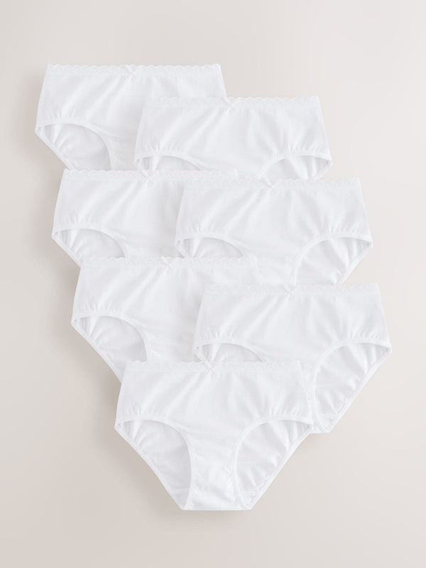 White Lace Briefs 7 Pack (1.5-16yrs)