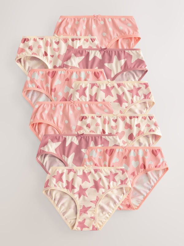 Pink Briefs 10 Pack (1.5-16yrs)