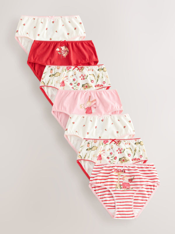 Red Bunny Briefs 7 Pack (1.5-12yrs)