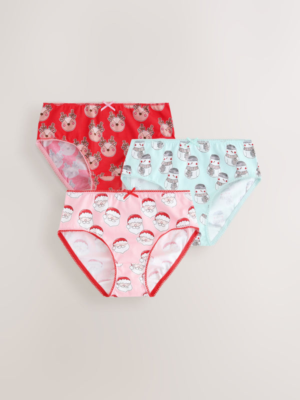 Red Christmas Briefs 3 Pack (1.5-12yrs)