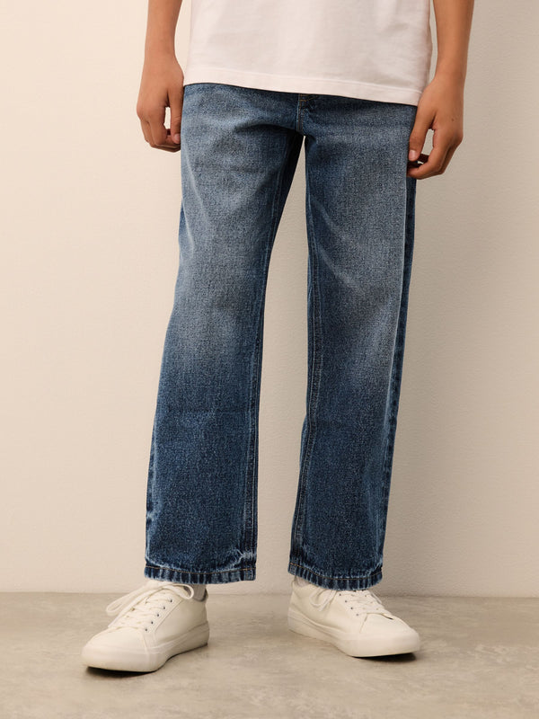 Dark Blue Denim Wide Fit Authentic Jeans (3-16yrs)