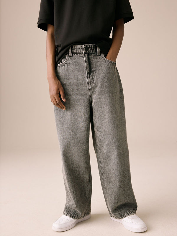 Dark Grey Super-wide Fit Authentic Jeans (3-16yrs)