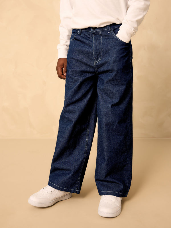 Denim Rinse Super-wide Fit Authentic Jeans (3-16yrs)