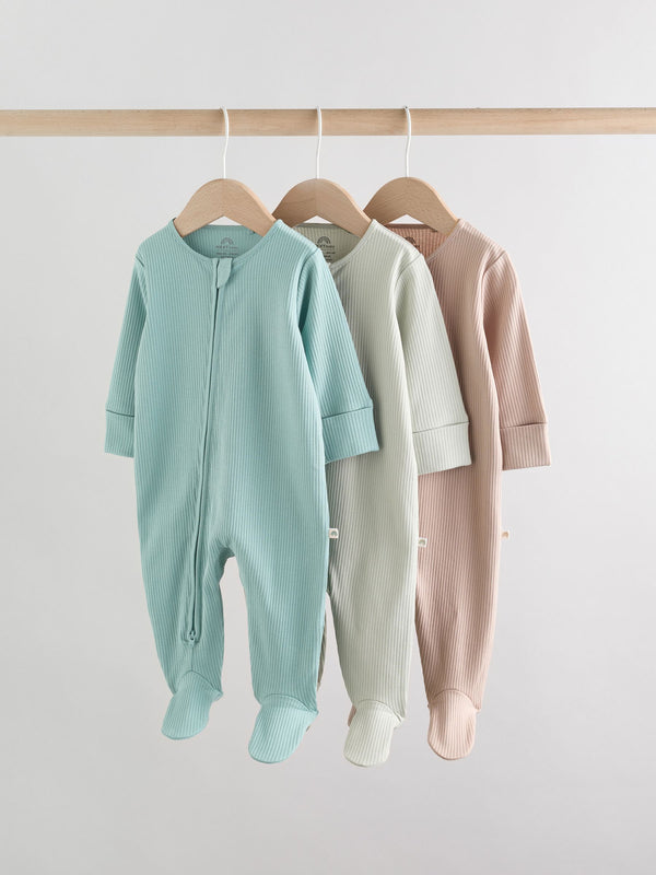 Minerals Baby Slogan Sleepsuits 3 Pack (0-2yrs)