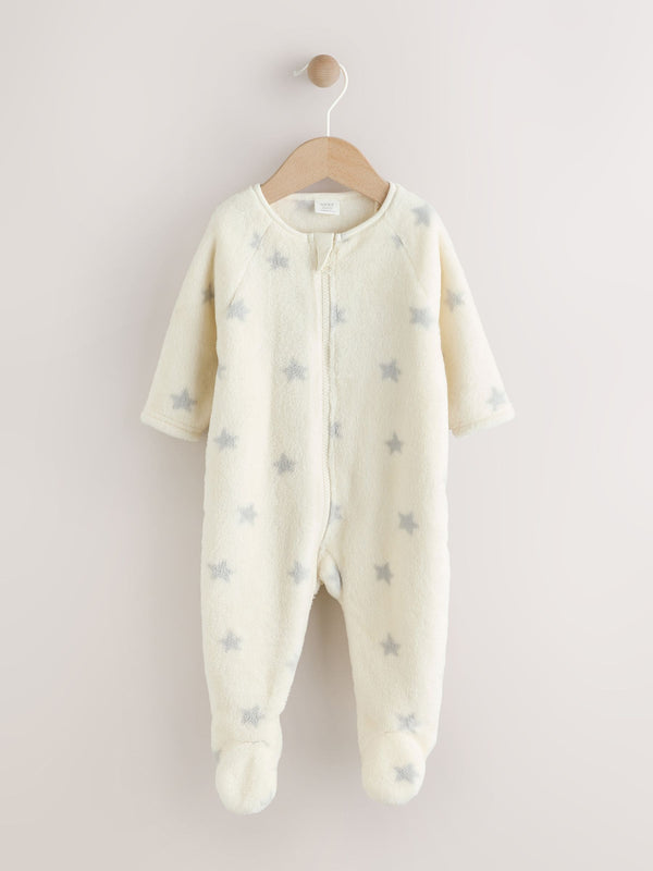 Grey Baby Milk Fleece Sleepsuit