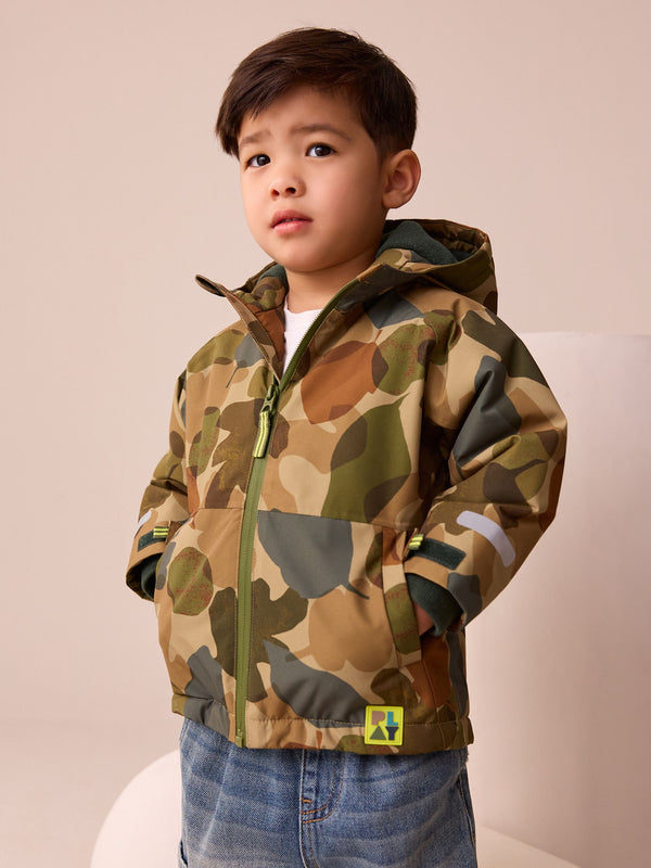 Khaki Camo Waterproof Warm Padded Coat (3mths-7yrs)