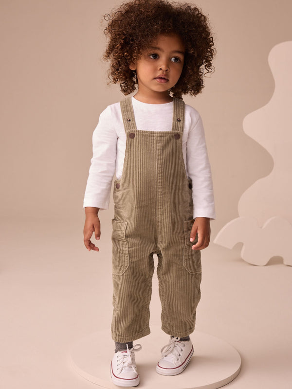 Sage Green Corduroy Dungarees (3mths-7yrs)