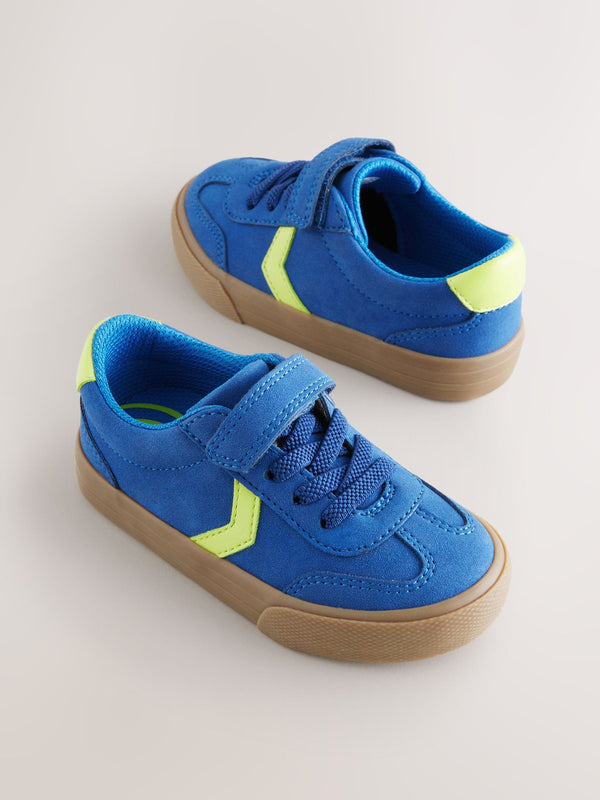 Cobalt Blue Standard Fit (F) Touch Fastening Elastic Lace Trainers