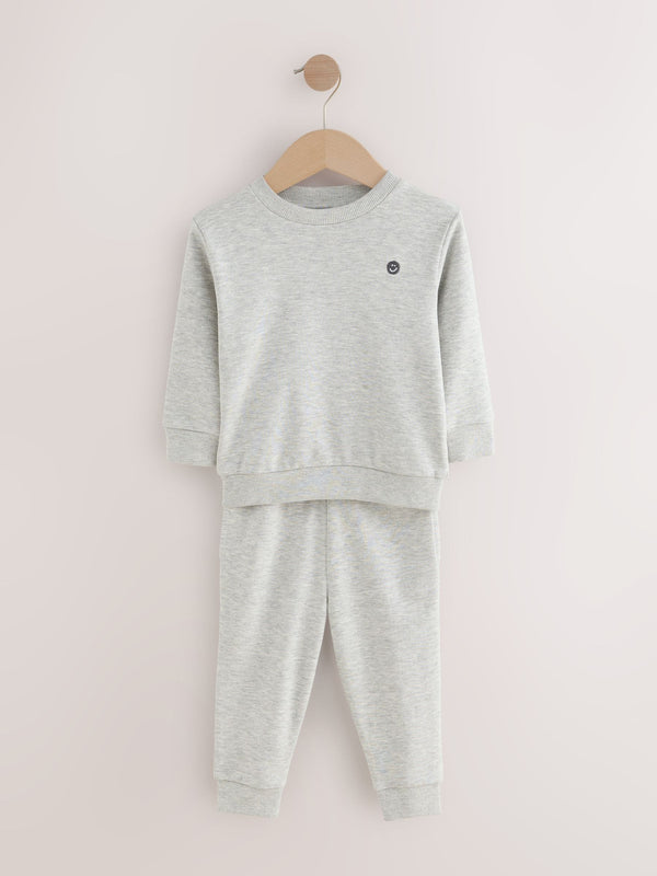 Grey Marl Jersey Sweatshirt And Joggers Set (3mths-7yrs)