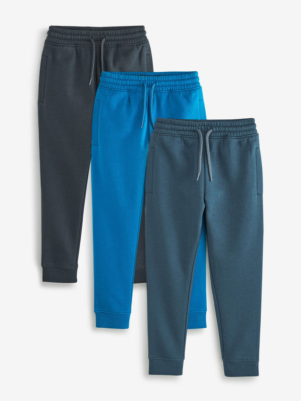 Blue Slim Fit Joggers 3 Pack (3-16yrs)