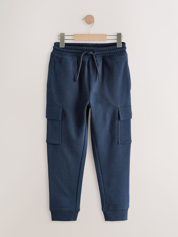 Navy Blue Slim Fit Cargo Rich Joggers (3-16yrs)