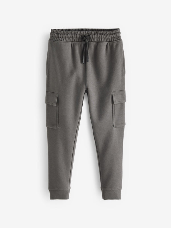 Charcoal Grey Slim Fit Cargo Rich Joggers (3-16yrs)