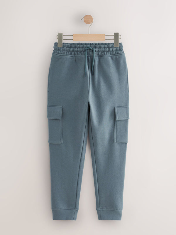 Mid Blue Slim Fit Cargo Rich Joggers (3-16yrs)