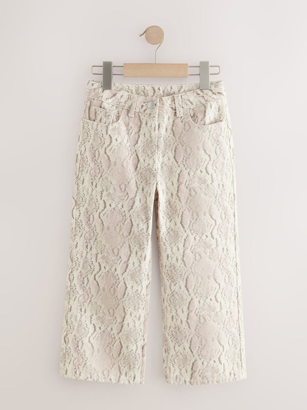Snake Print Wide Leg Jeans (3-16yrs)