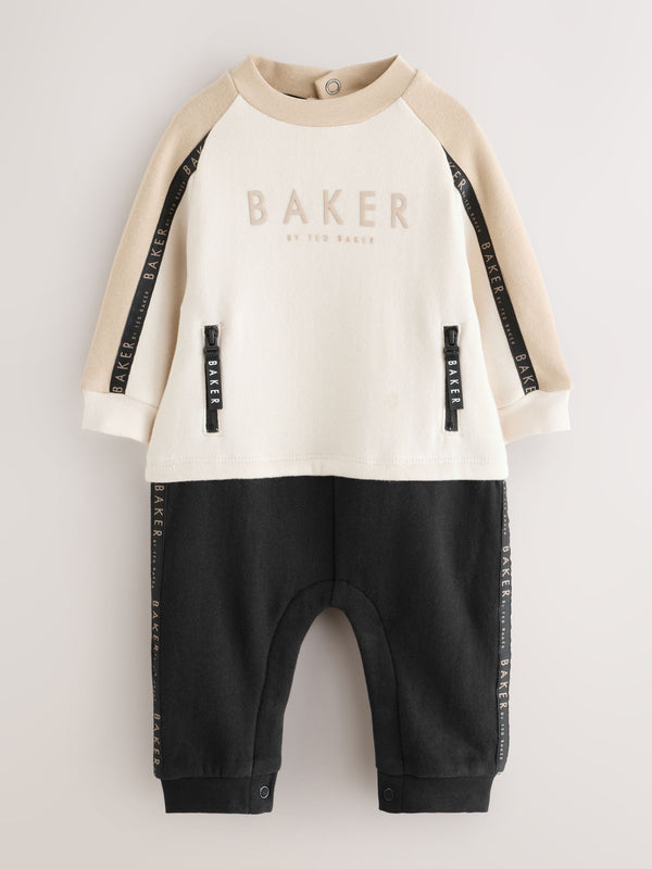 Baker by Ted Baker Panel Long Sleeve Romper