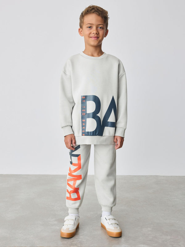 Baker by Ted Baker Oversized Letter Graphic Print Sweatshirt and Joggers Set