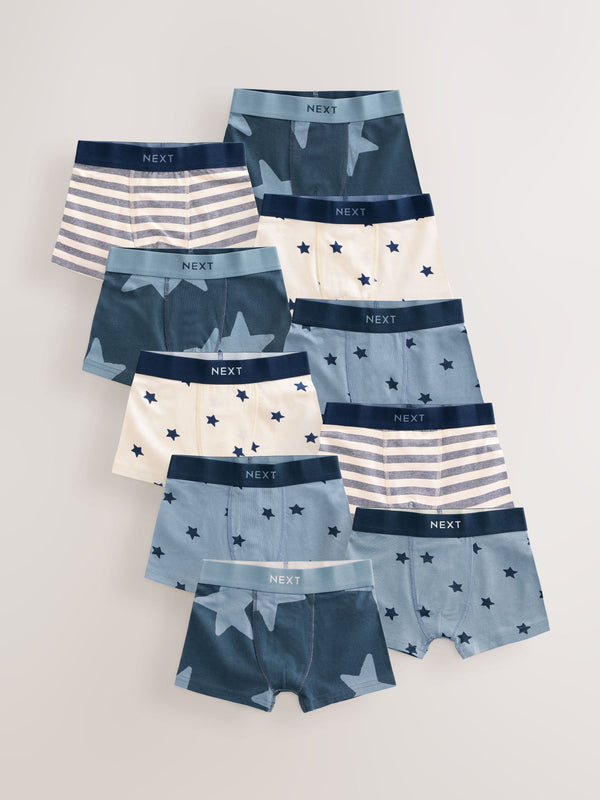 Blue Stars and Stripes Trunks 10 Pack (1.5-16yrs)
