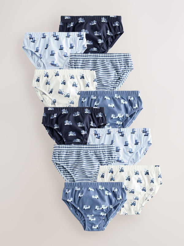 Blue Transport Briefs 10 Pack (1.5-10yrs)