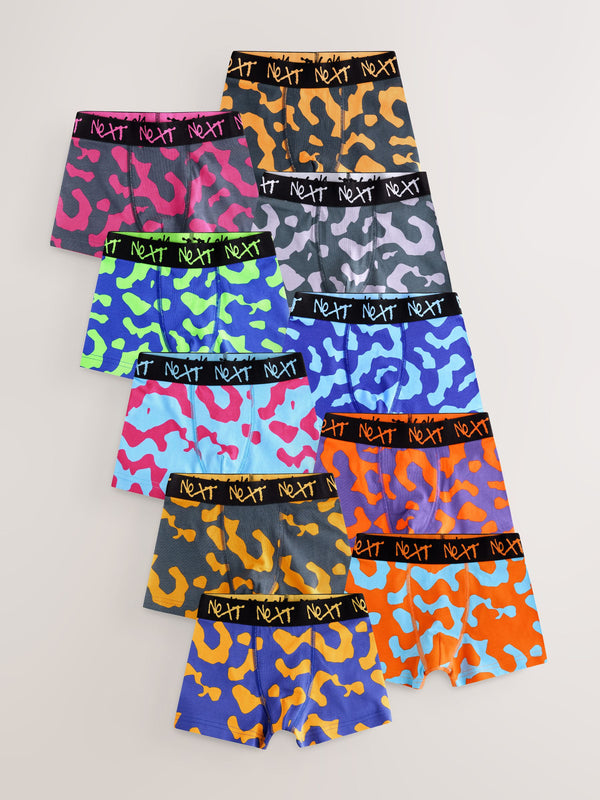 Bright Camouflage Boxers 10 Pack (2-16yrs)