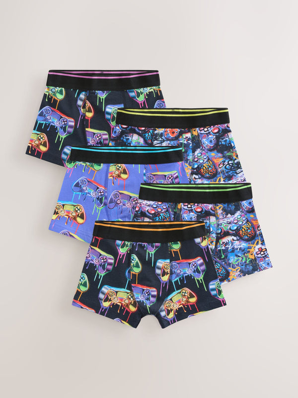 Grafitti Gamer Boxers 5 Pack (2-16yrs)