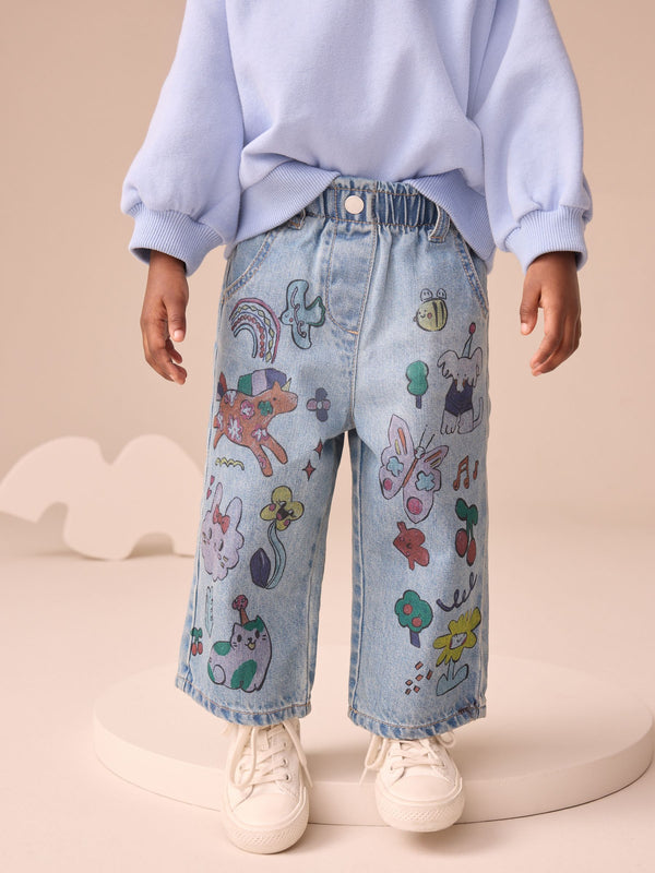 Denim Character Printed Jeans (3mths-7yrs)