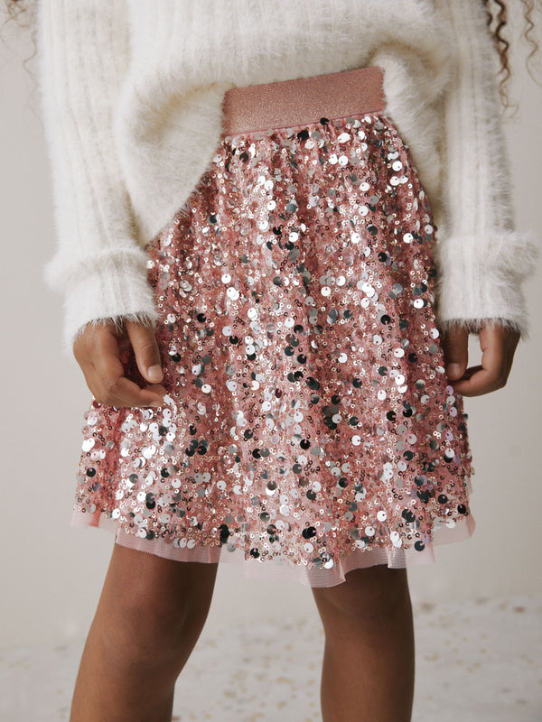Champagne Gold Sequin Bubble Skirt (3-16yrs)