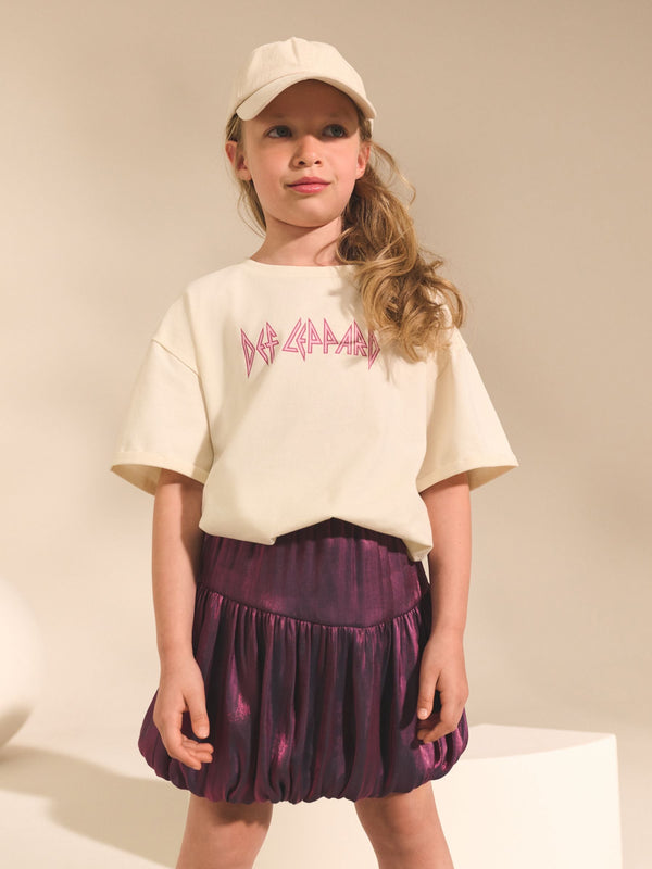 Purple Bubble Hem Skirt (3-16yrs)